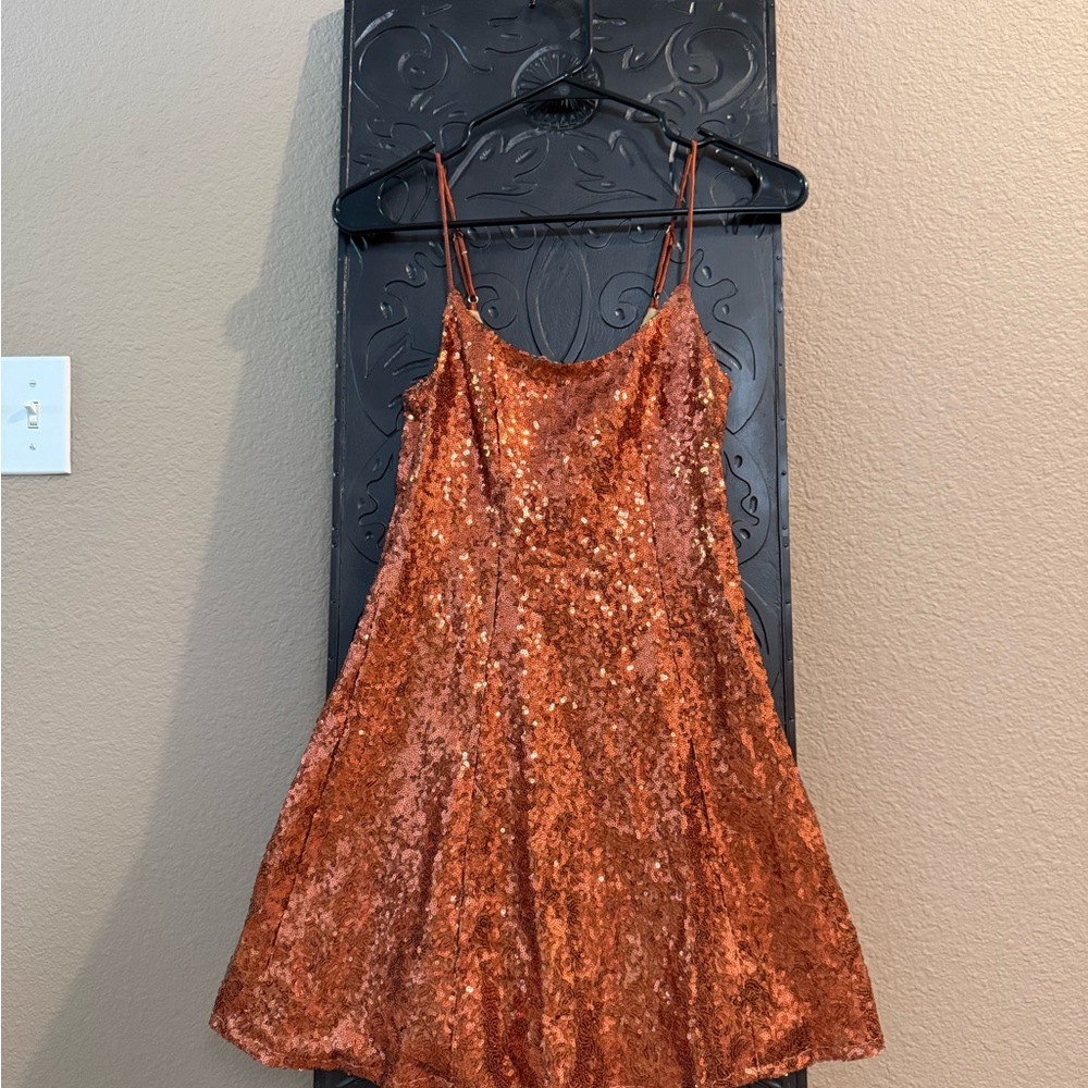 Urban Outfitters Copper Sequin Dress